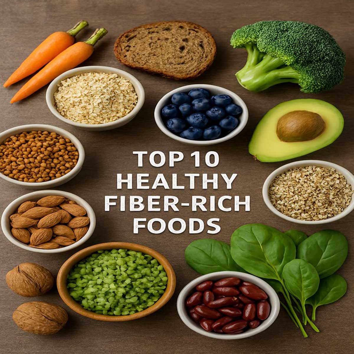 healthy fiber-rich foods